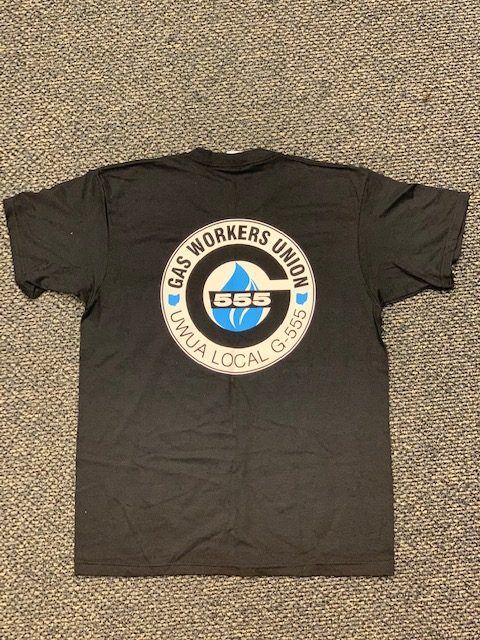 T-Shirt – G-555 Logo – Black – Medium | Gas Workers Union Local G-555