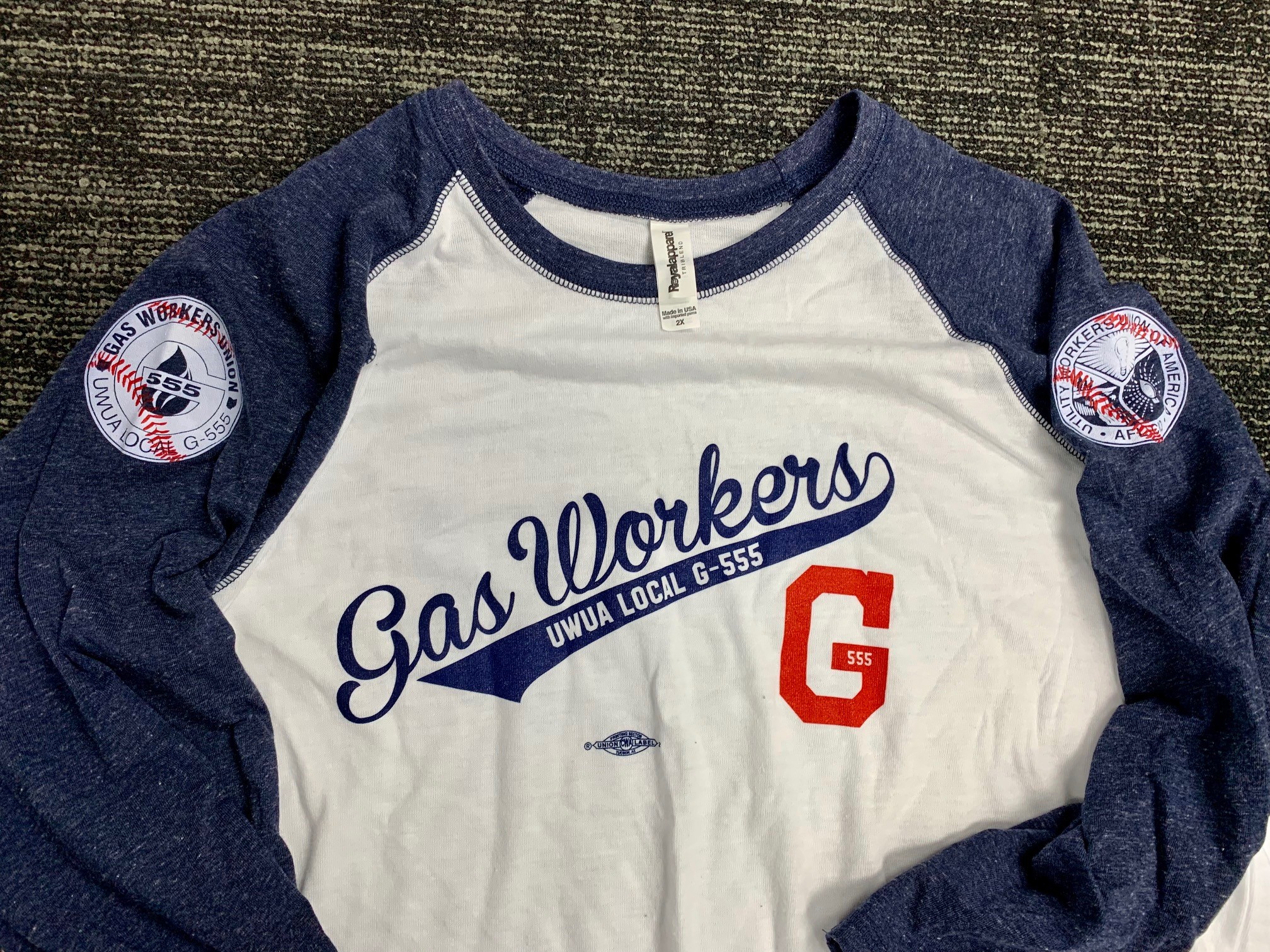 fordøjelse Lav et navn Kondensere T-Shirt – Baseball Style – Large | Gas Workers Union Local G-555